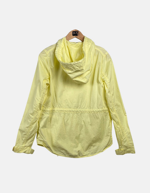 Light Yellow Hooded Windbreaker Jacket